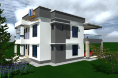 3 bedroom maisonette flat roof house designs in kenya