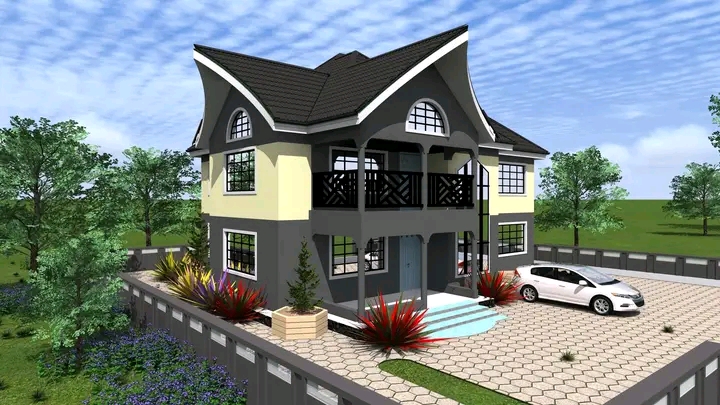 5 bedrooms maisonette house designs in Kenya