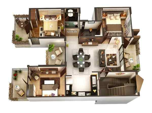 SIMPLE 3 BEDROOM HOUSE PLANS IN KENYA.