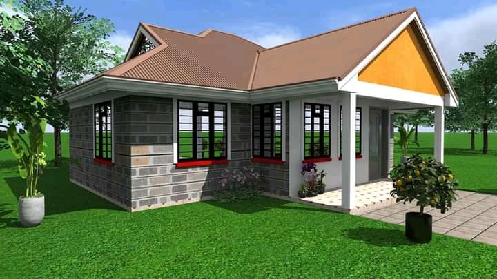 3 bedroom bungalow house plans in Kenya