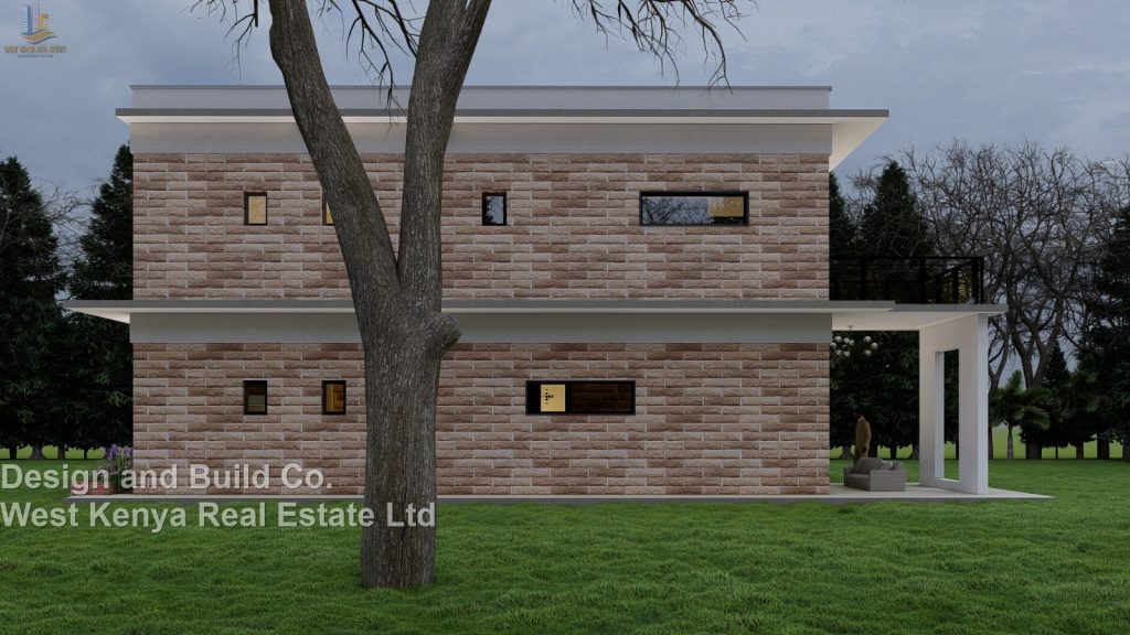 2-bedroom maisonette house designs in Kenya with roof top garden